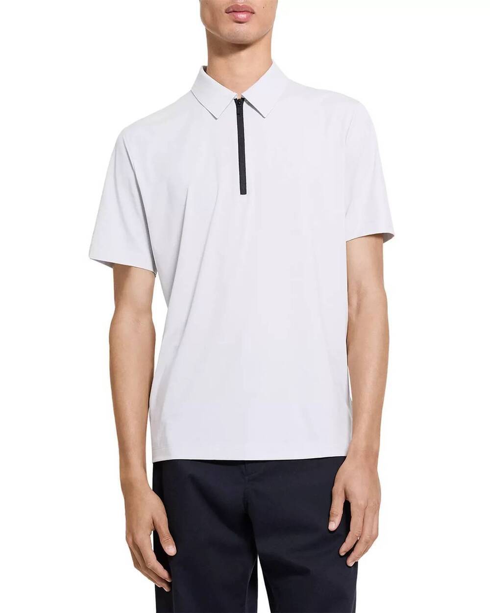 NEW THEORY ryder quarter-zip polo in relay jersey vapor